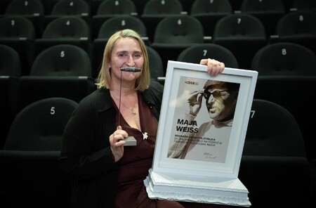 Maja Weiss na podelitvi nagrade Franceta Štiglica za življenjsko delo na področju filmske in telev…