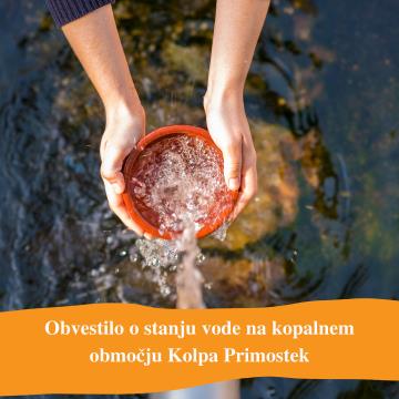 Mikrobiološka kakovost vode na kopalnem območju Kolpa Primostek - zadnji podatki